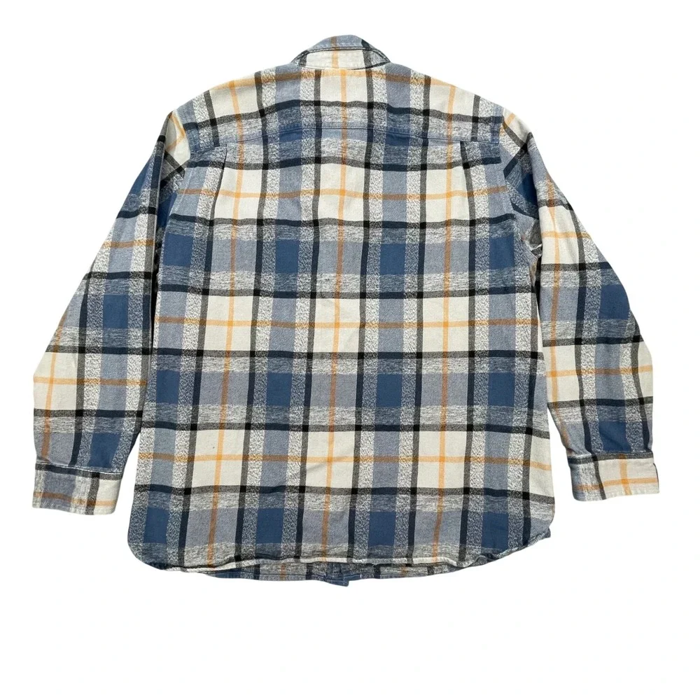 The North Face Blue Grey Plaid Flannel Button Down Shirt Mens XXL